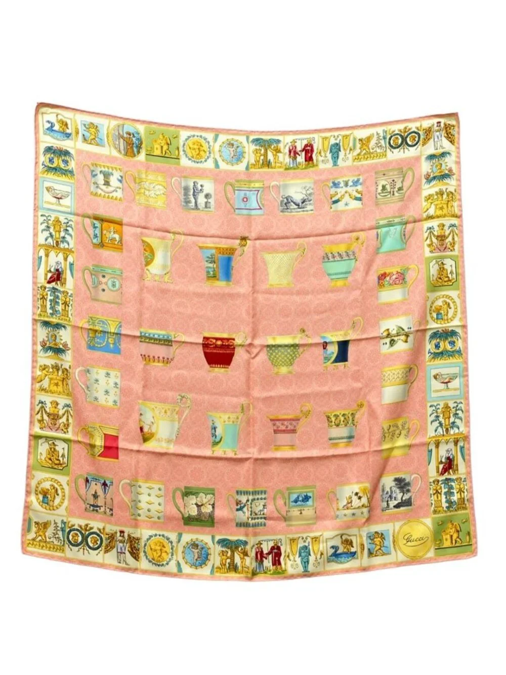 Gucci Scarf Silk Scarves Pink